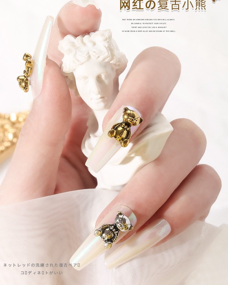 Set 4 Charm gấu đính móng mỗi màu 2 con - ST206