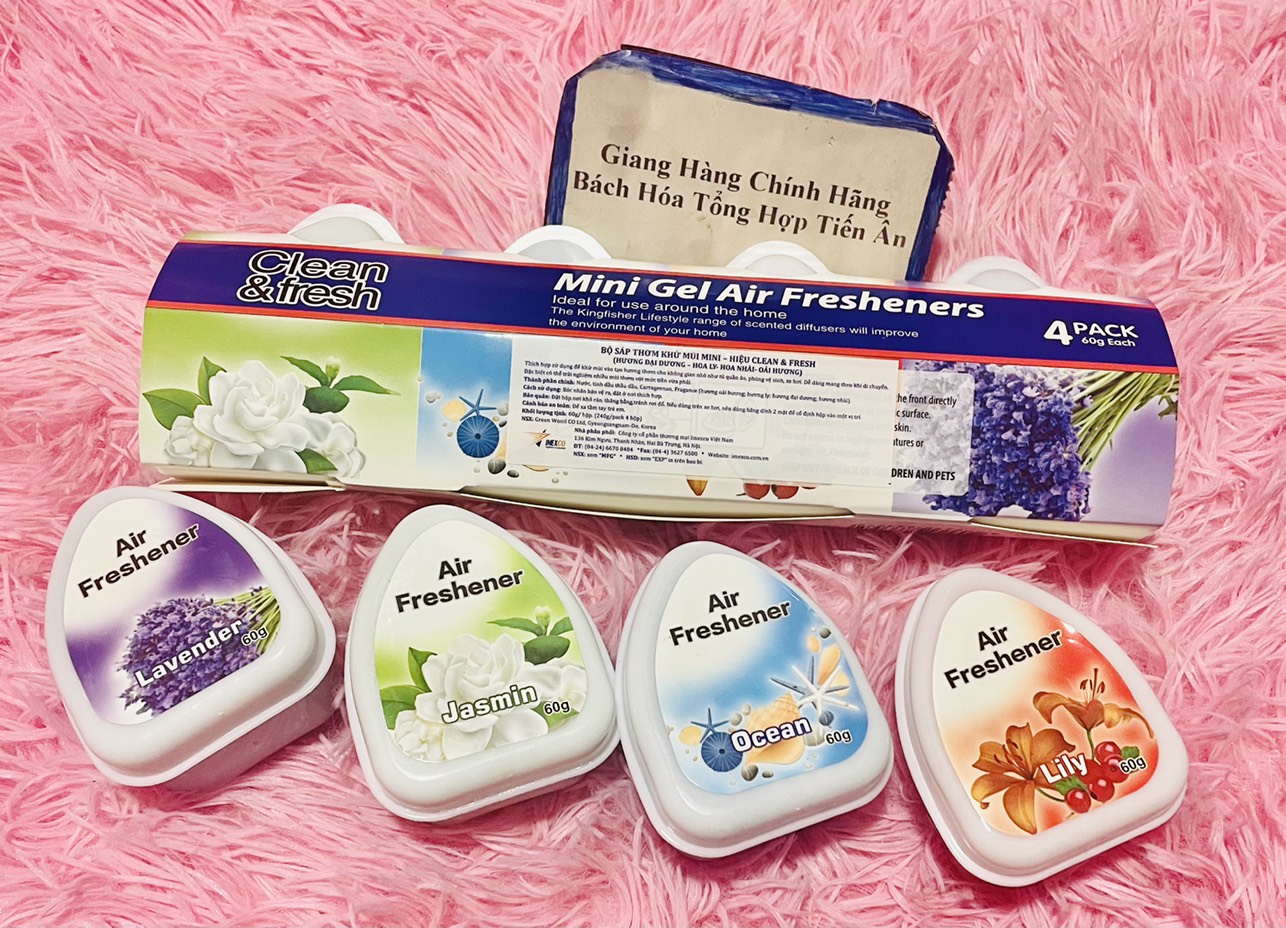 Lốc Sáp thơm khử mùi Clean&Fresh 4 PACK x 60g