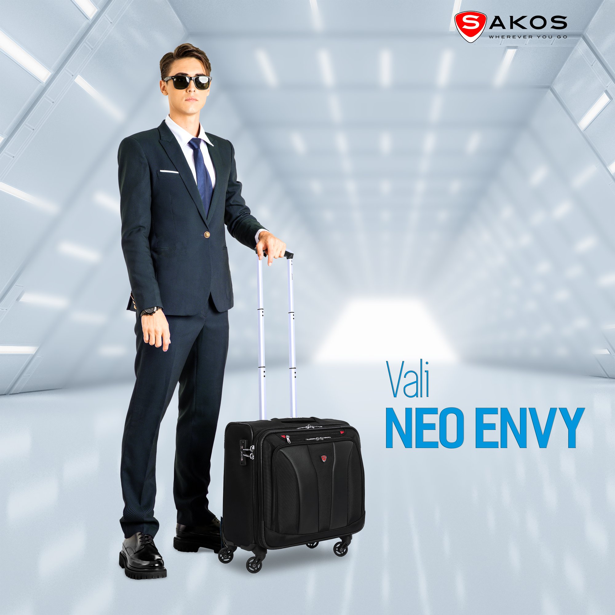 [HCM]VALI DU LỊCH SAKOS NEO ENVY SIZE XÁCH TAY (45x29x43cm)