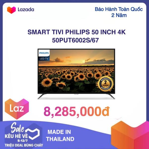 Bảng giá Smart Tivi Philips 50 inch Ultra HD 4K - Model 50PUT6002S/67 Tích hợp DVB-T2, Wifi