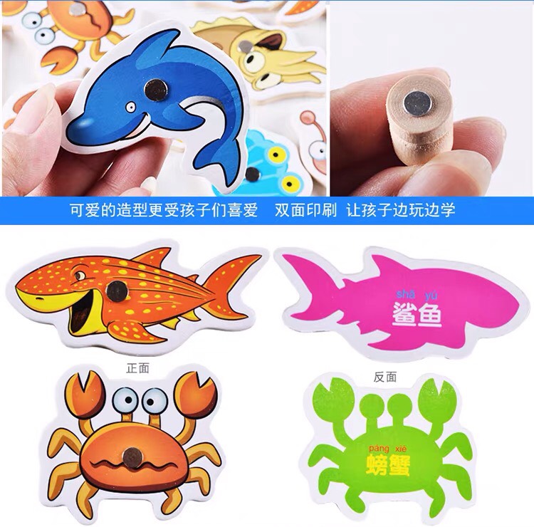 [HOTSALE]Đồ Chơi Câu Cá Gỗ 32 Con Bằng Nam Châm Cho Bé (Có Video)