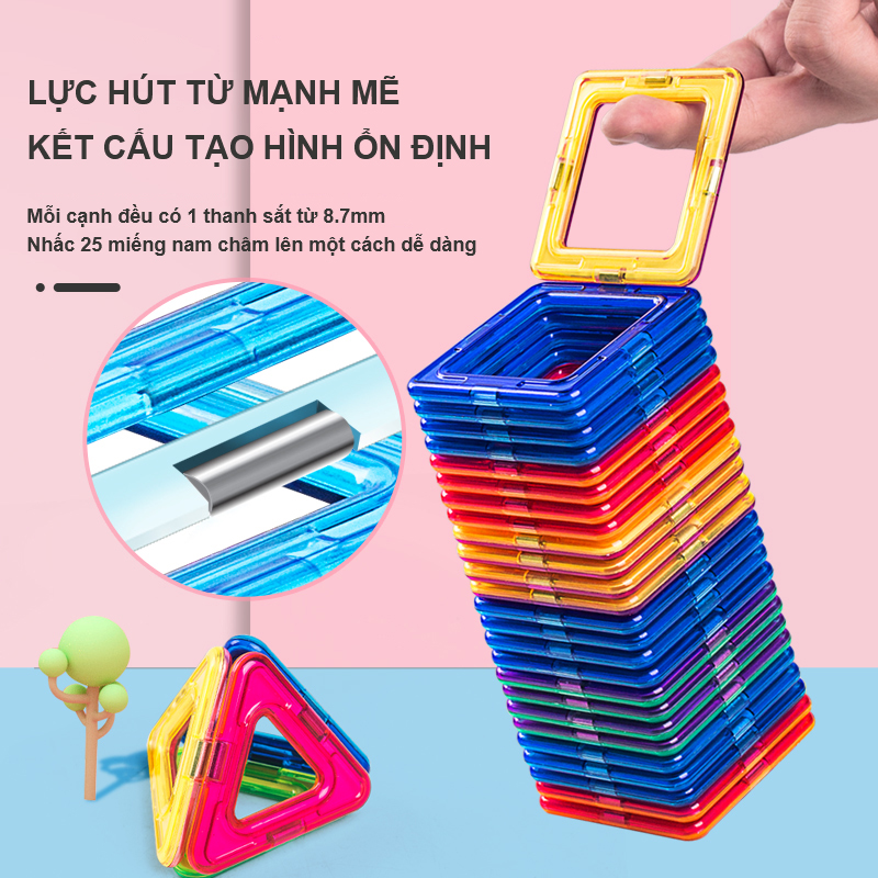Bộ Miếng Ghép Nam Châm Nhiều Màu Sắc