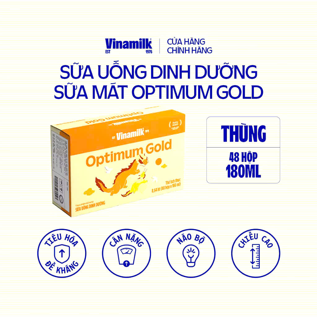 THÙNG 48 HỘP SỮA BỘT PHA SẴN OPTIMUM GOLD 180ML