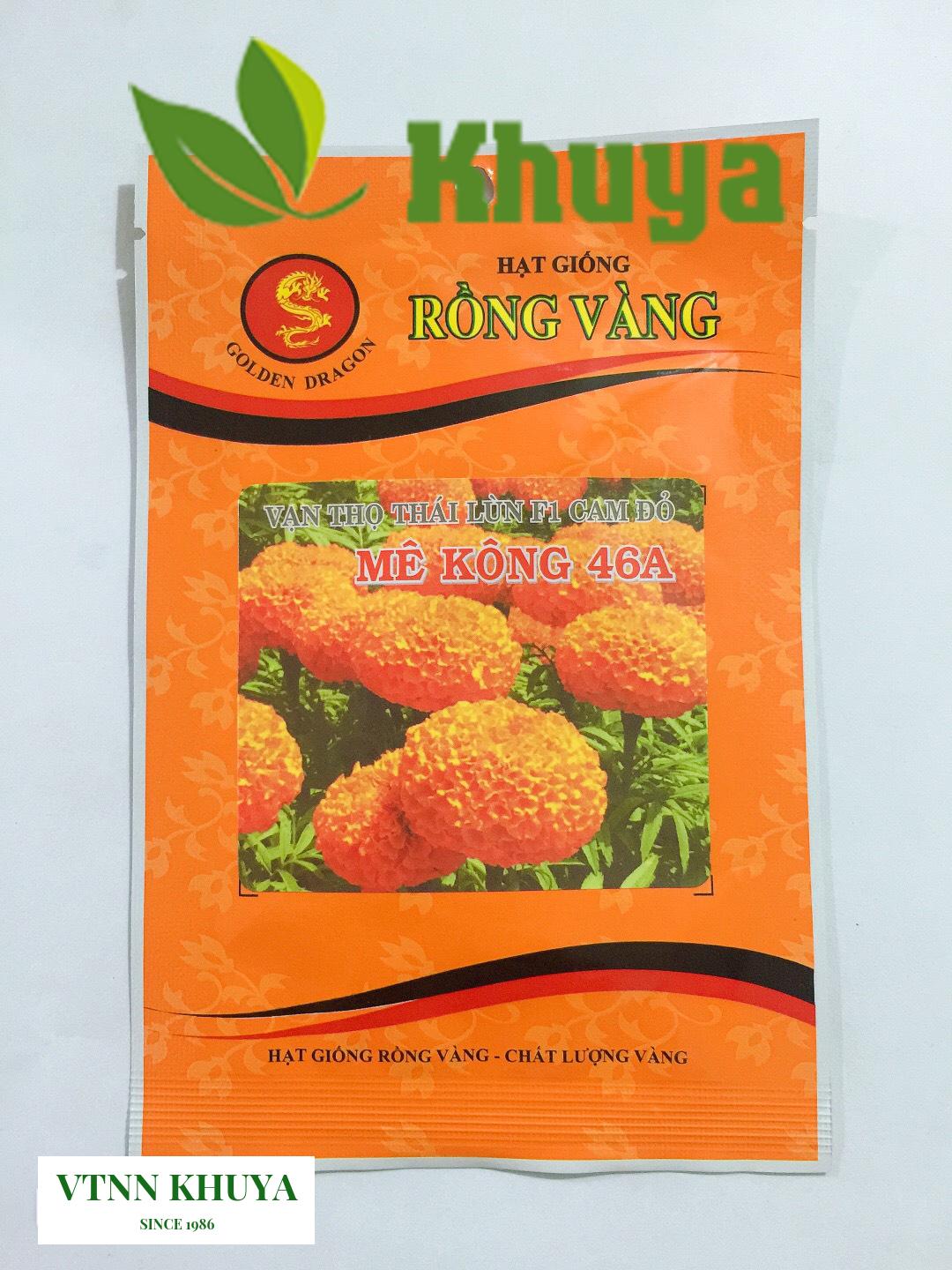 Hạt giống Vạn Thọ Thái Lùn F1 Cam đỏ Mekong 46A