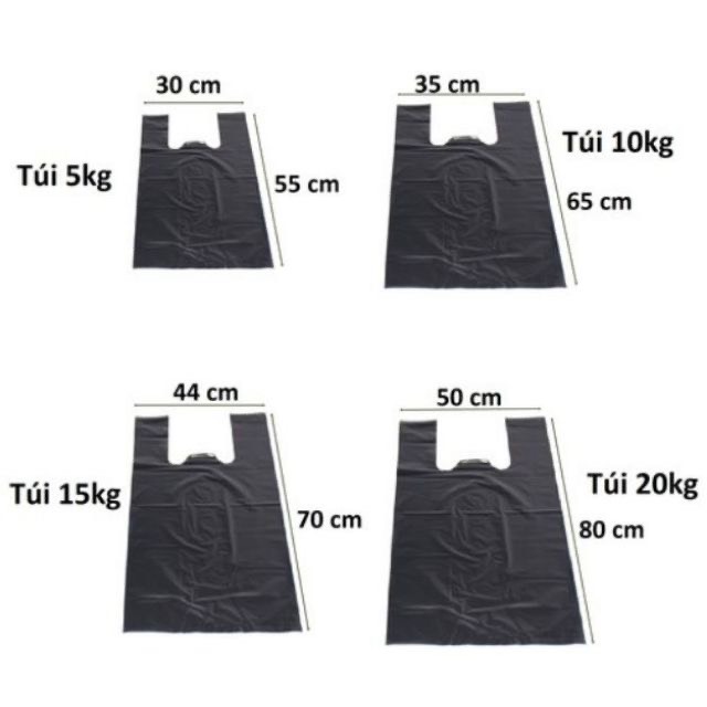 (90 100 TÚI) 1 KG TÚI RÁC ĐEN BỌC HÀNG LOẠI TO ĐỰNG 5KG GIÁ RẺ