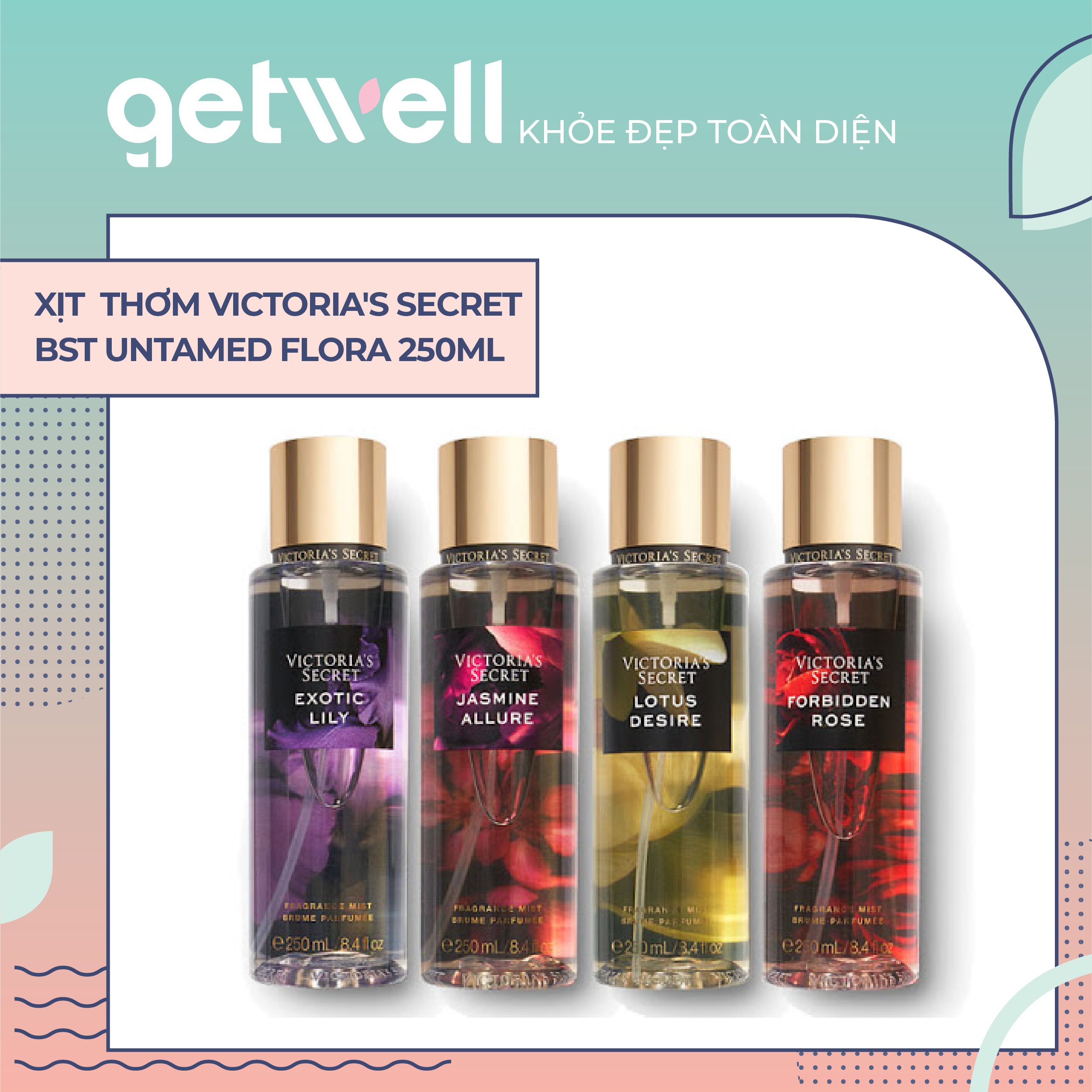 Lazada Exotic Lily Victoria Secret Body Mist HCM]FORBIDDEN ROSE