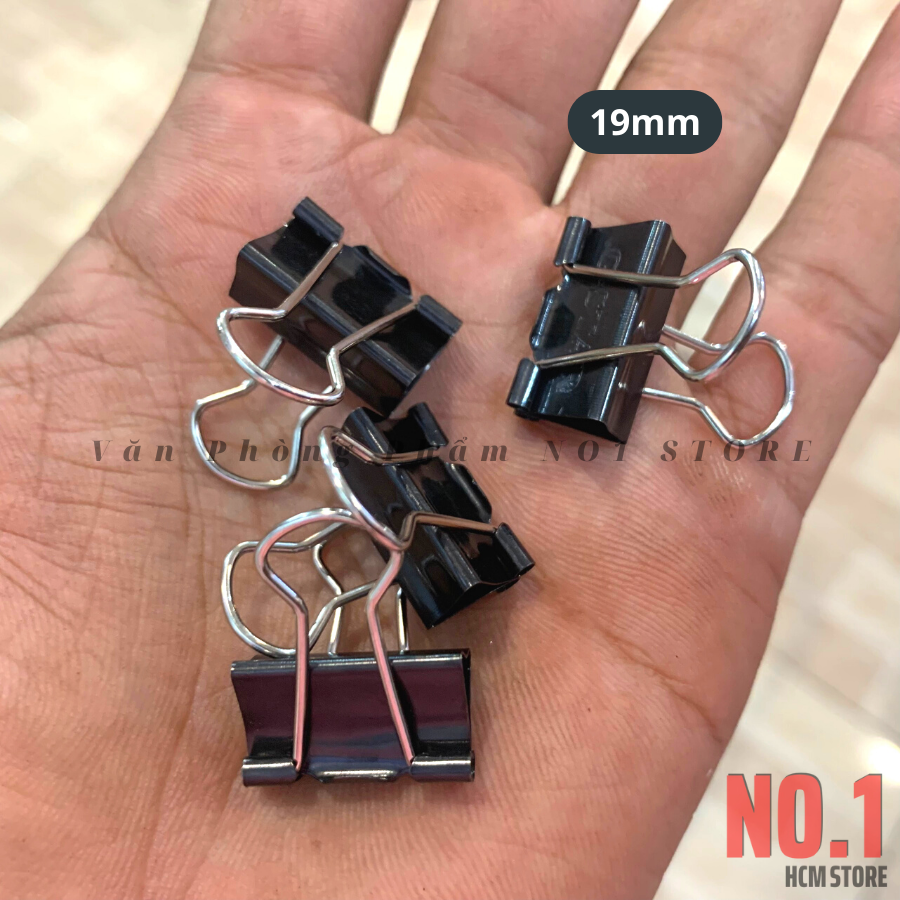 Hộp 12 Cái Kẹp Bướm Đen 19mm Gstar