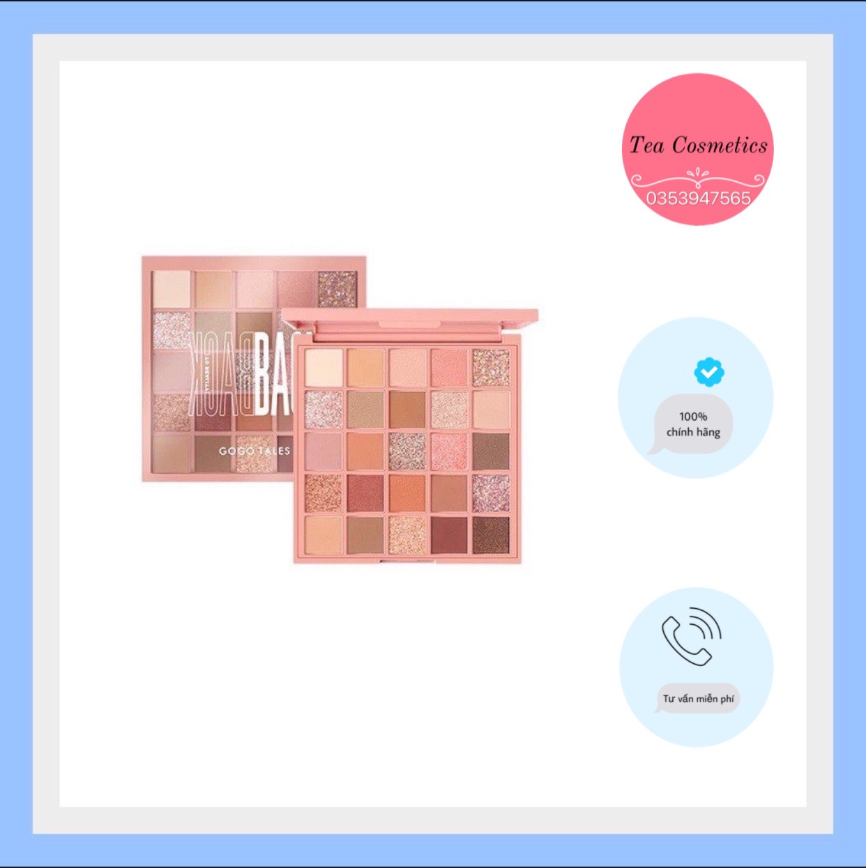 Bảng phấn mắt 25 màu gogotales crystal color charming eyes gt282