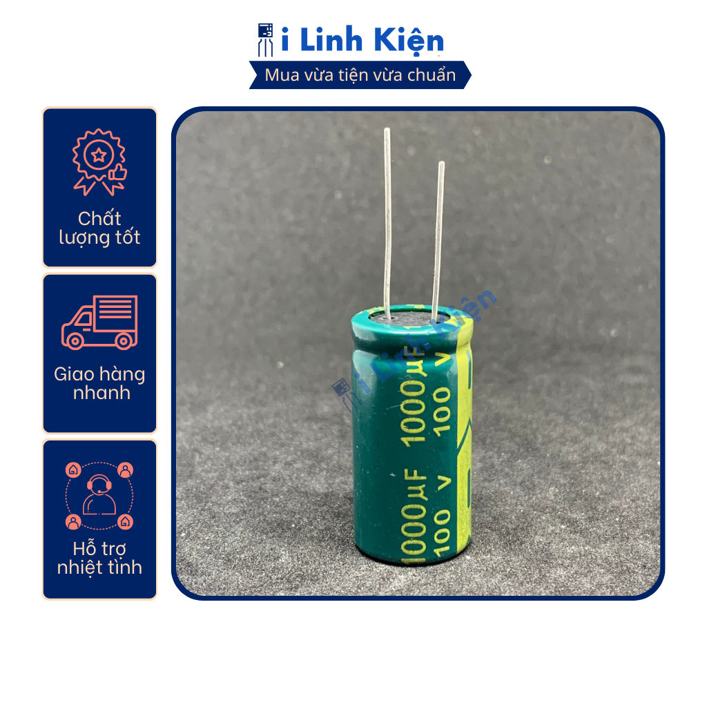 Tụ hoá 1000UF 100V JCON Combo 10 con chất lượng tốt.