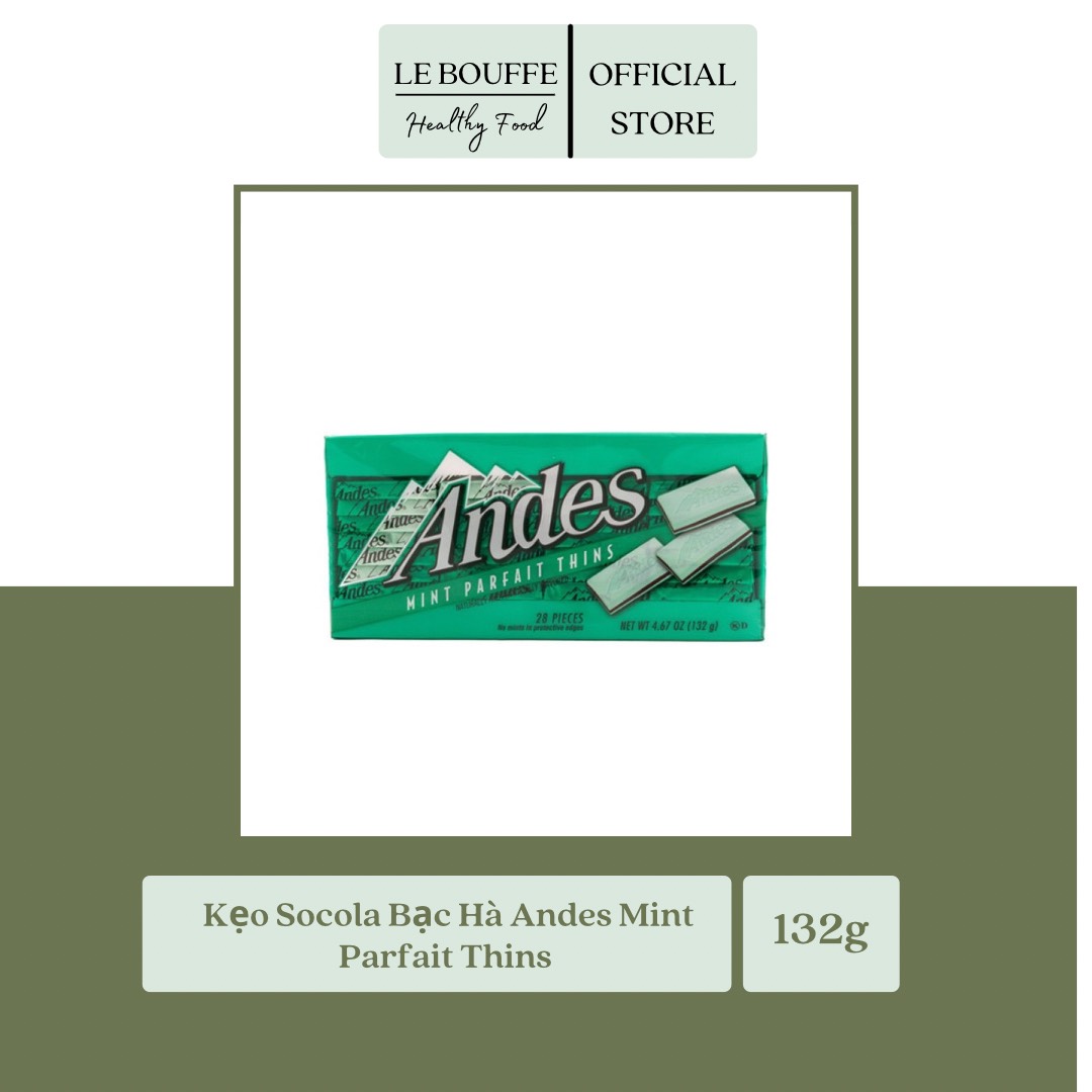 Kẹo Socola Andes Peppermint Crunch Thins Các Vị 132g (Product From America)