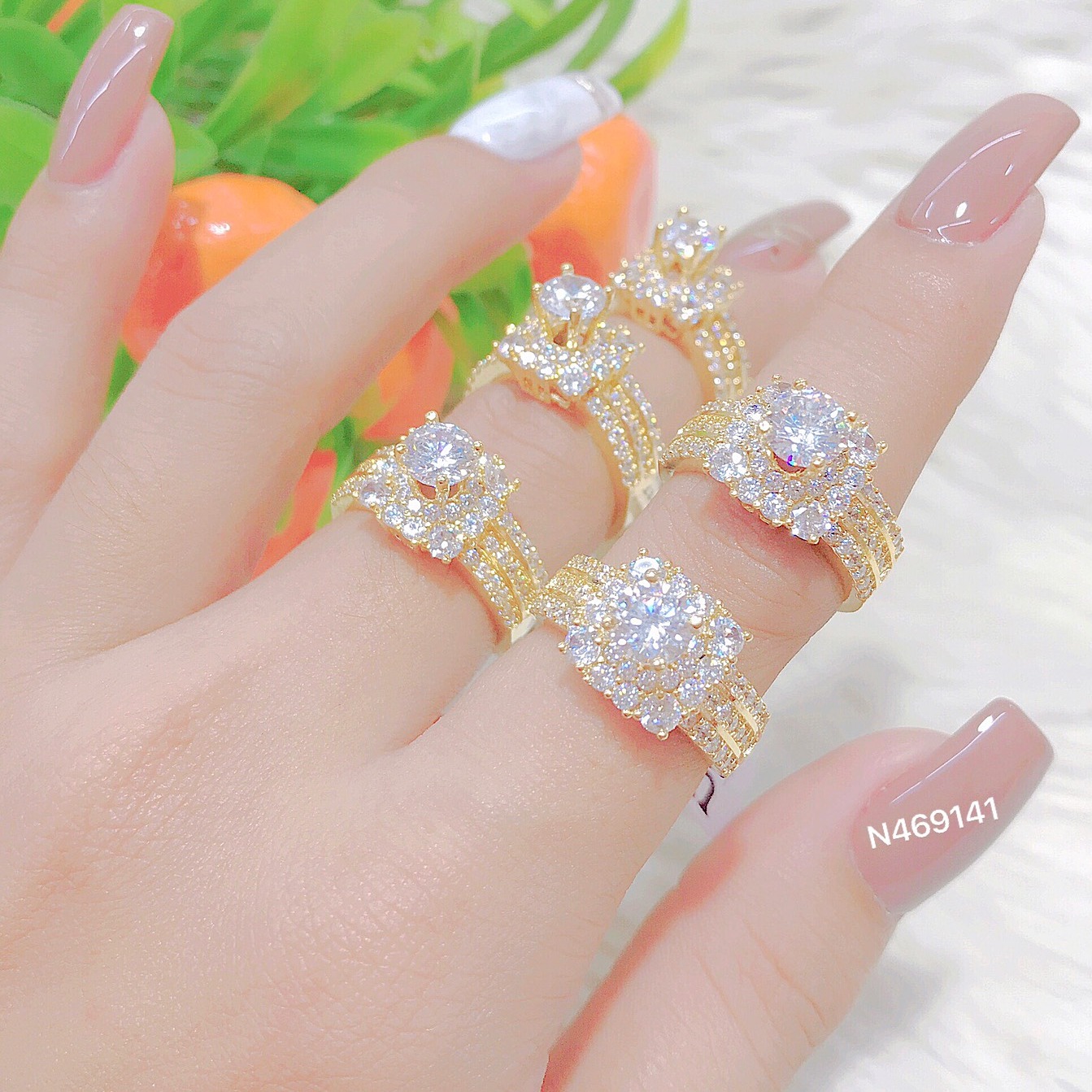 Nhẫn nữ đẹp vàng 18K - N1705175 JURI SHOP - Chất Liệu Lõi Bạc, Bên Ngoài Mạ 3 Lớp Vàng, Bạc - Cam Kết Không Đen