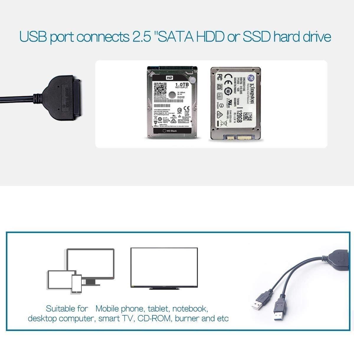 Cáp chuyển đổi USB 3.0 sang Sata cho ổ cứng 2in5