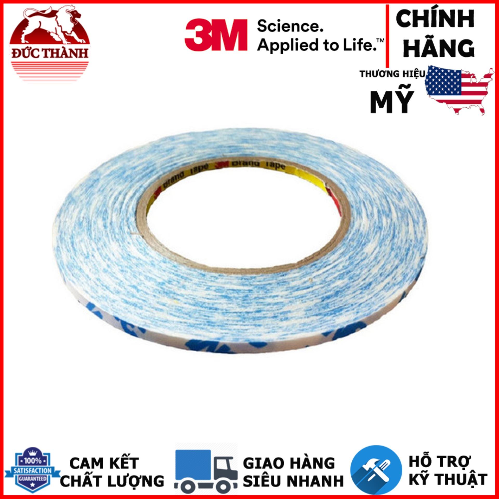 Băng keo 2 mặt 3M 90775 10mmx50m (Trắng phối xanh)