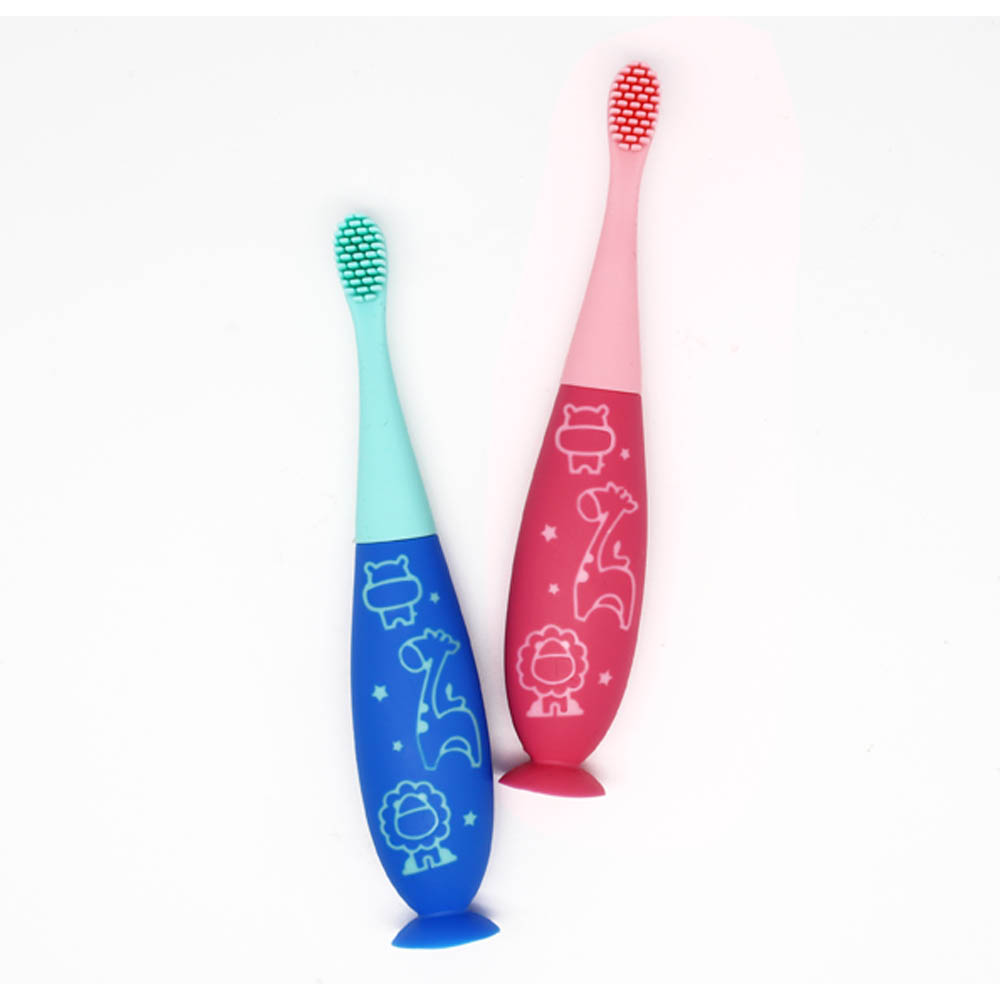 Bàn Chải Đánh Răng Silicon Cho Bé Marcus & Marcus, Từ 2 Tuổi – Hồng
