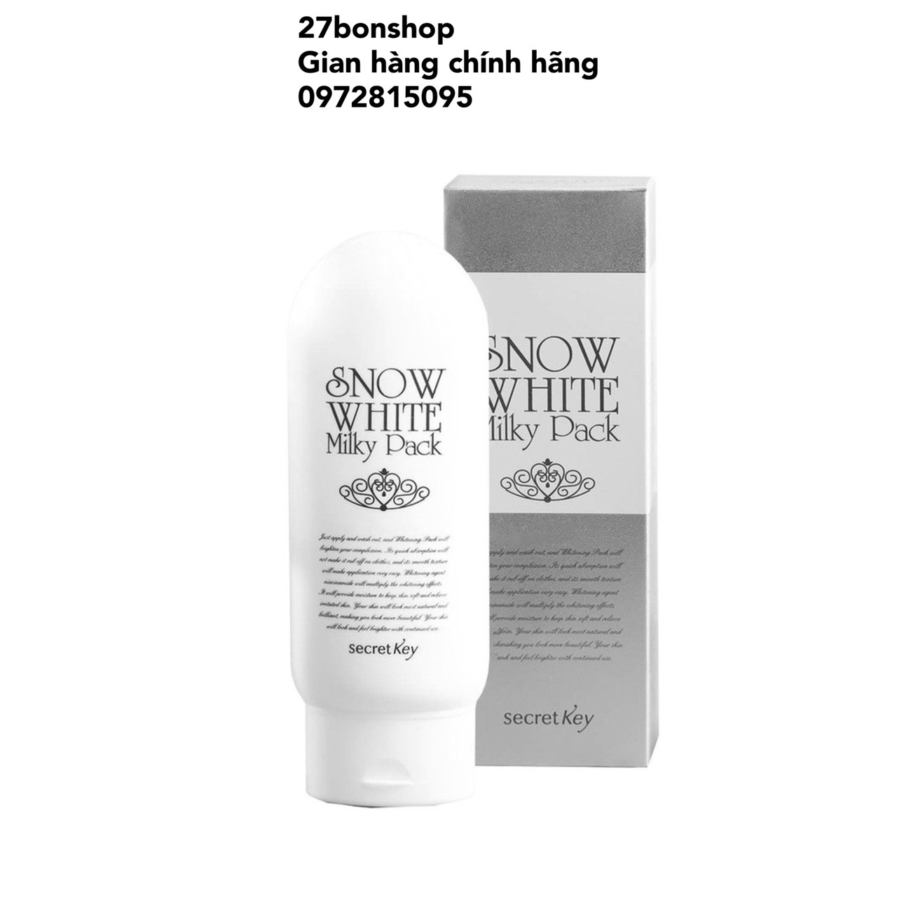 Kem Tắm Trắng Toàn Thân Secret Key Snow White Milky Pack