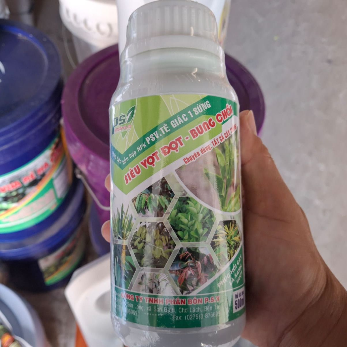 SIÊU VỌT ĐỌT BUNG CHỒI chai 500ml pha cho 300-400 lít nước Giúp cây trồng xanh tốt