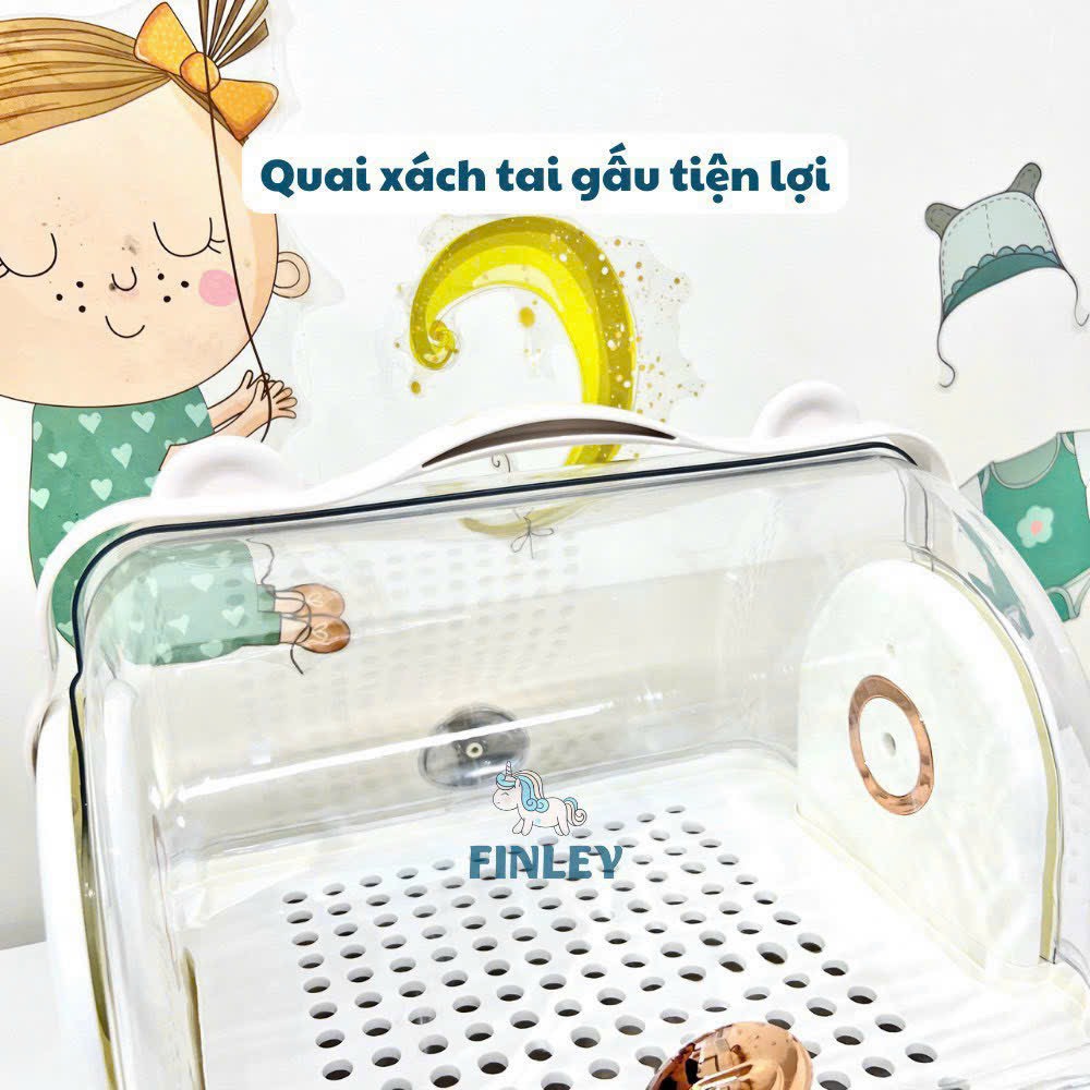 Khay úp bình sữa ly cốc Finley gấu con FL 0091