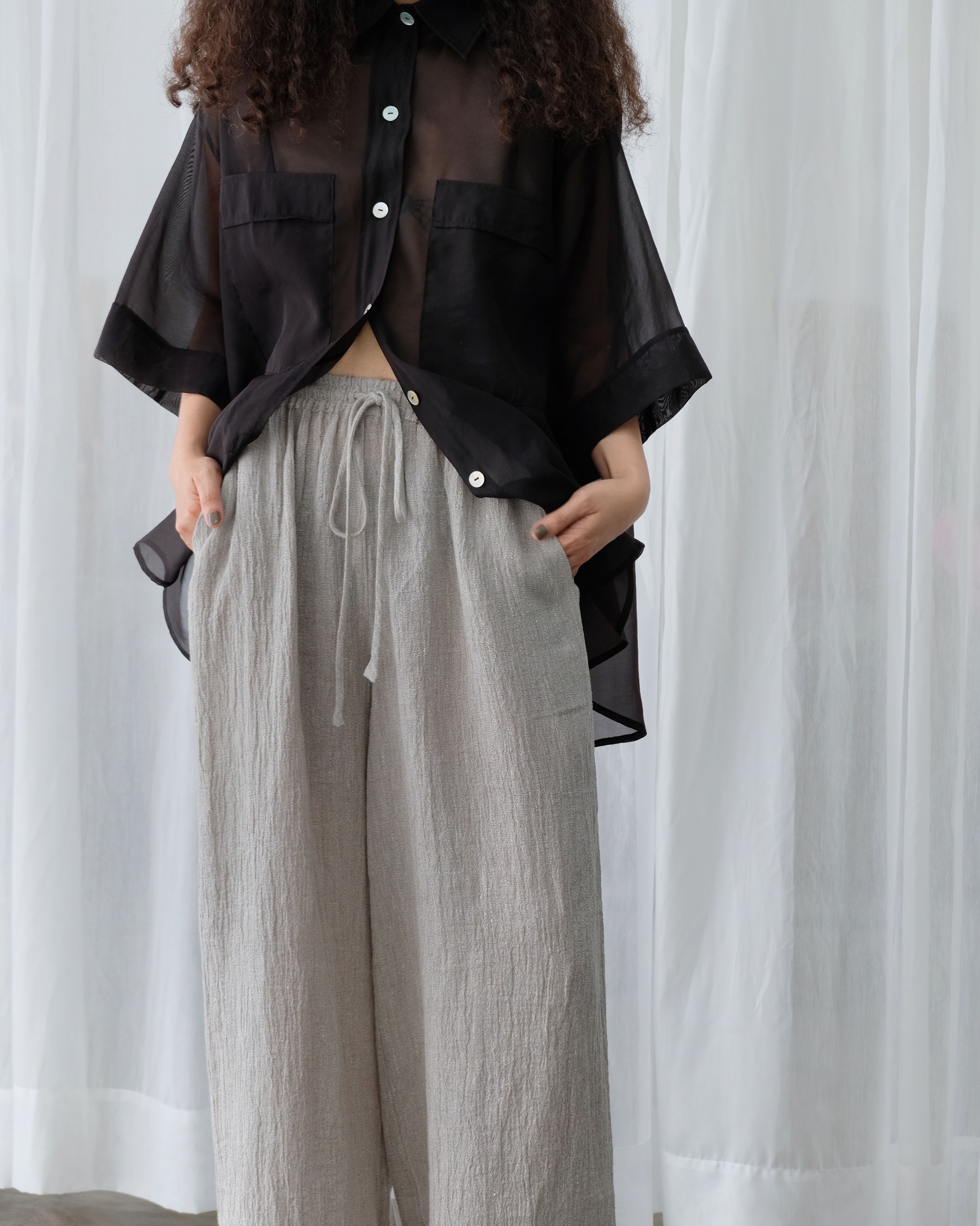 /ou'ba:d/ - ÁO SƠMI ĐEN FREESIZE form oversize tay lỡ, sơmi rộng basic nam nữ