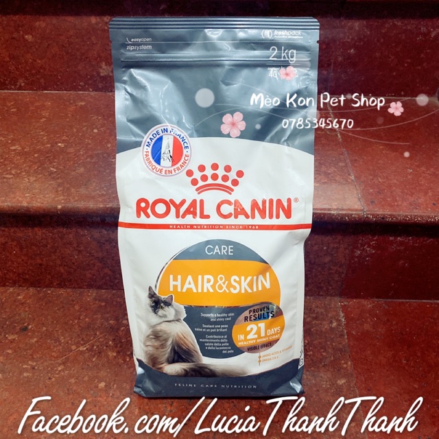 Thức ăn hạt cho mèo Royal Canin Hair & Skin bịch 2 KG