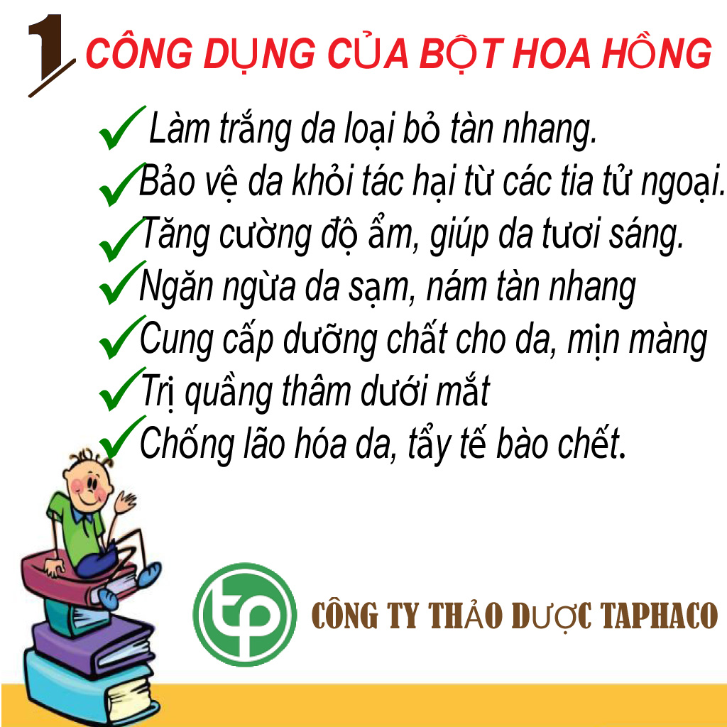 [HOT] Bột Hoa Hồng Nguyên Chất 200g - Tấn Phát