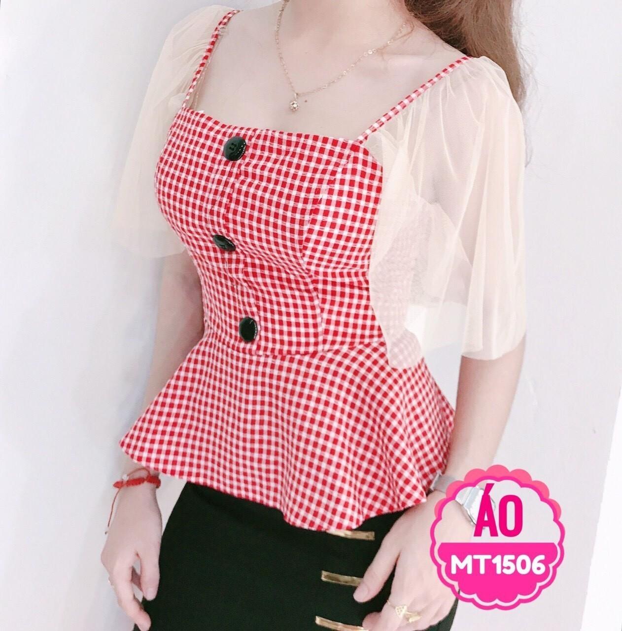 Áo Peplum Kate Phối Tay Lưới Duyên Dáng TTS0379