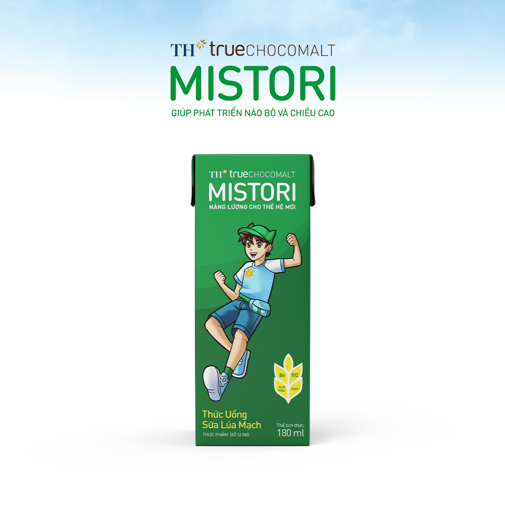Thùng 48 hộp thức uống Sữa Lúa mạch TH true CHOCOMALT MISTORI 180 ml (180 ml x 48)