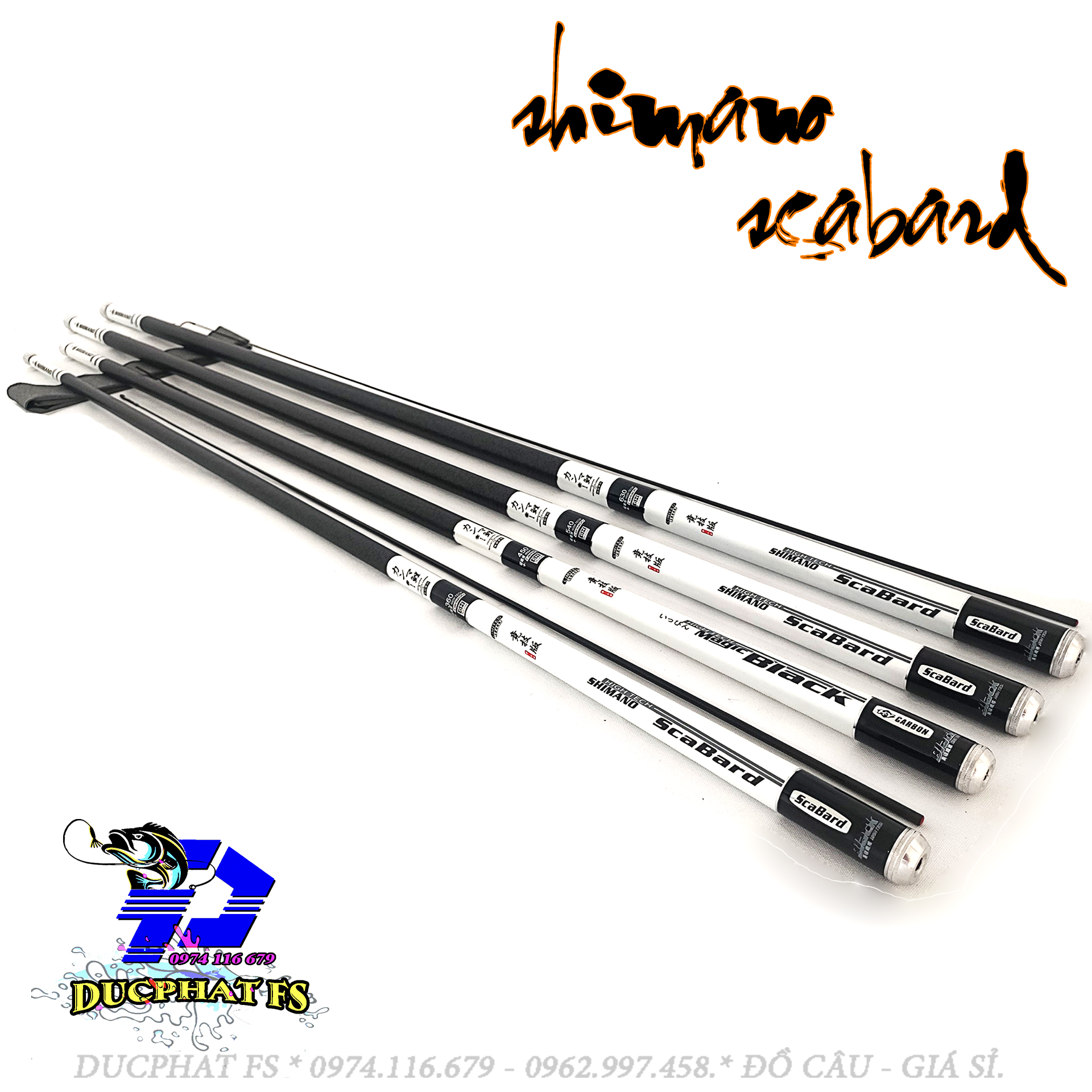 Cần câu đơn SCABARD , MAGIC BLACK. Cần câu đài 6h (tặng đọt phụ cao cấp)!
