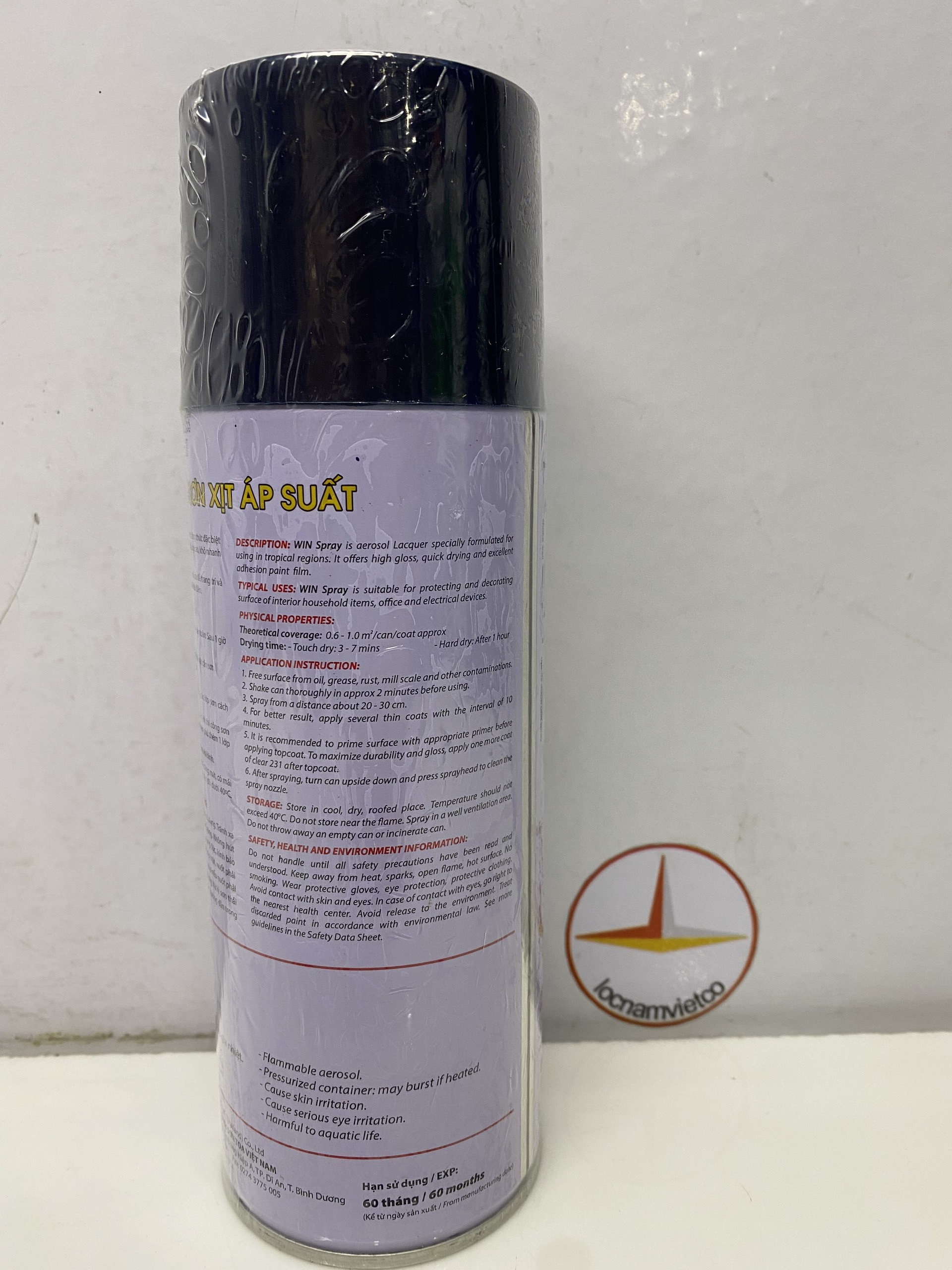 Sơn phun, sơn xịt Win màu xanh đen 216 400ml