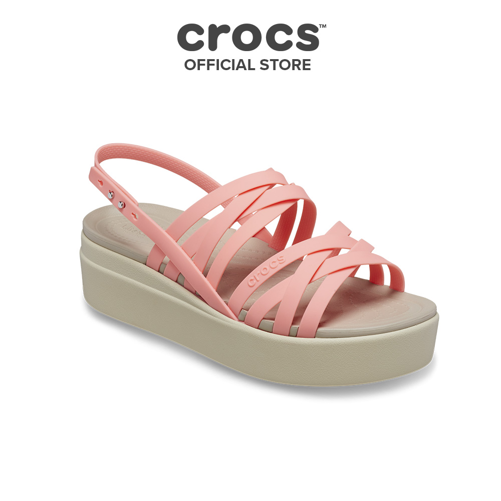 Giày Đế Xuồng Nữ Crocs Brooklyn Strappy - Pale Blush