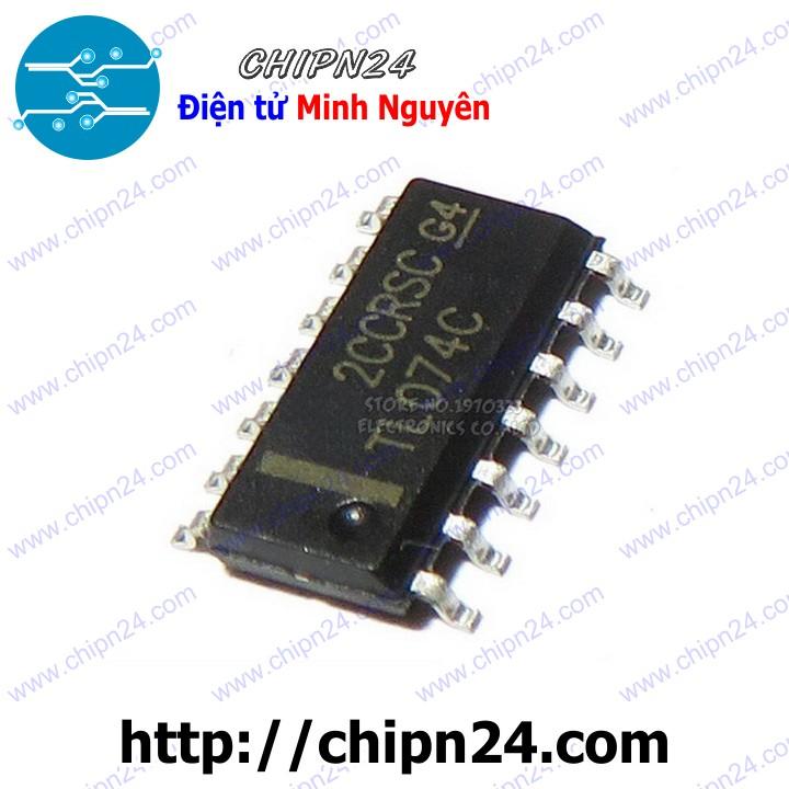[2 con] (SOP) IC Dán TL074 SOP-14 (SMD) (TL074CDR 074)