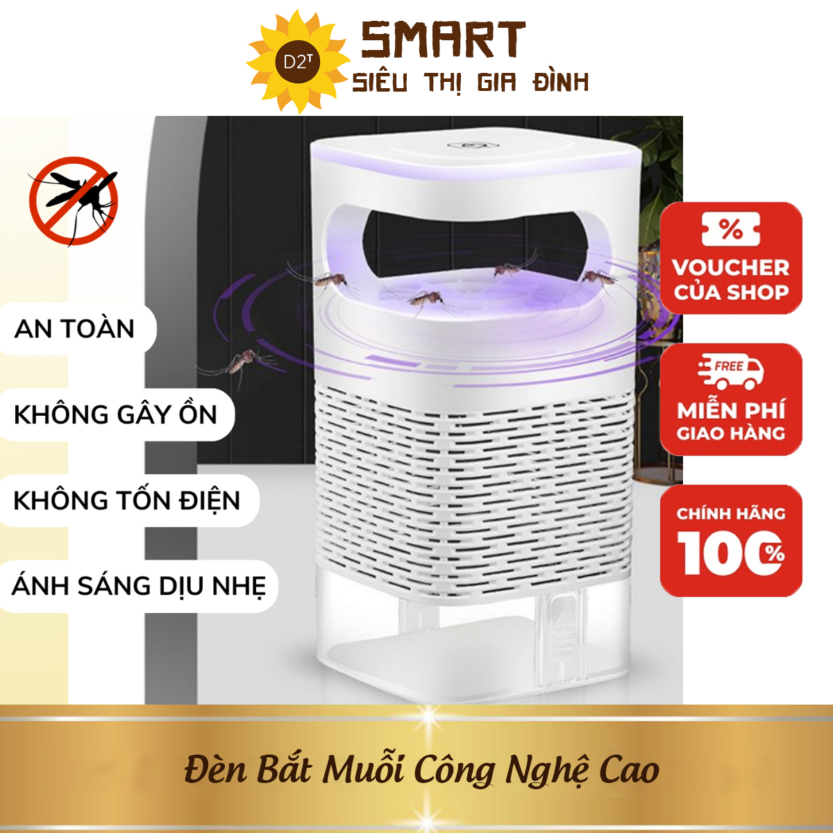 Đèn bắt muỗi công nghệ cao kiêm đèn ngủ tiện lợi