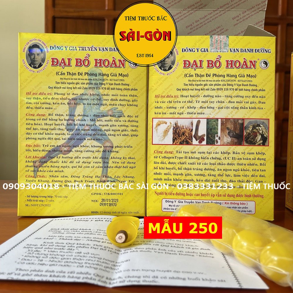 Đại bổ hoàn 70 trái sáp date mới vạn danh đường