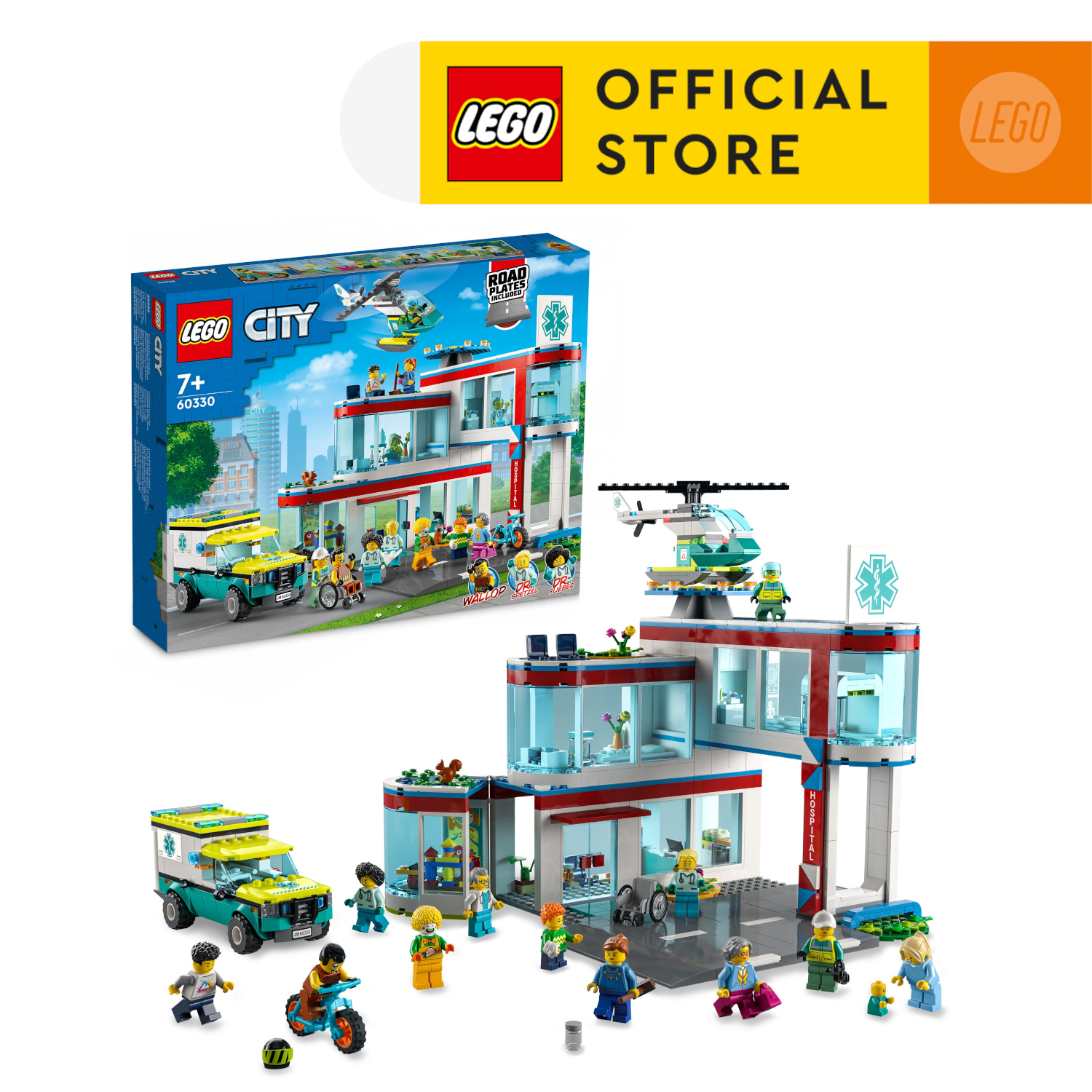 Mua 1 Tặng 1] Đồ Chơi Lắp Ráp - Lego City 60330 Bệnh Viện Thành Phố City  (816 Chi Tiết) - Mixasale