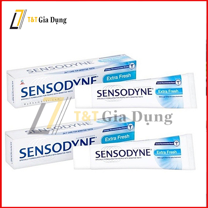 Combo 2 Kem Đánh Răng Sensodyne 100G Thơm Mát Giảm Ê Buốt Bảo Vệ Toàn Diện