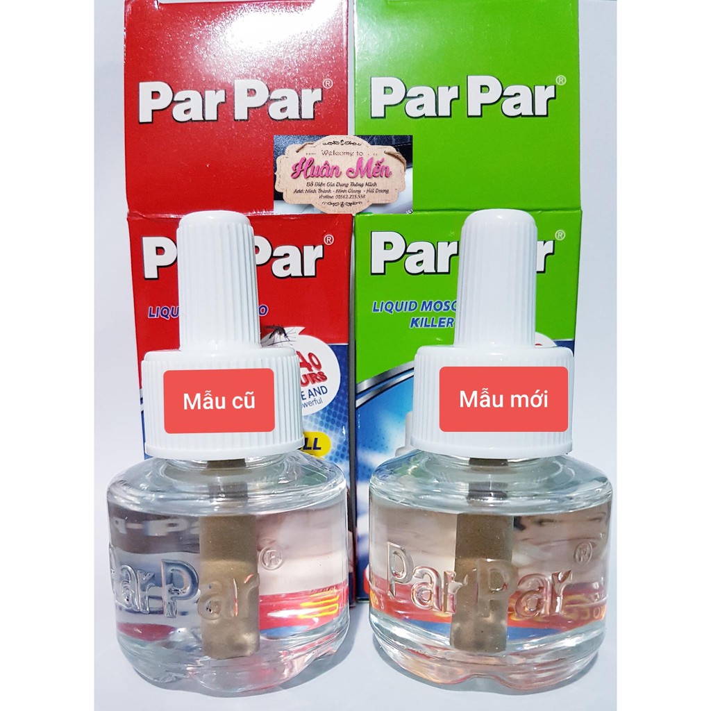 combo 5 Lọ tinh dầu đuổi muỗi Parpar 40ml