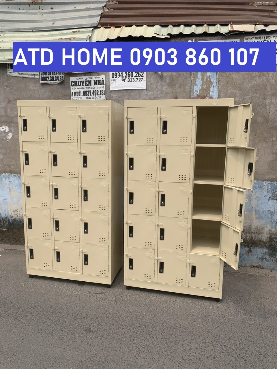 Tủ sắt locker đựng đồ riêng cho nhân viên văn phòng tủ văn phòng 15 ngăn khóa có chìa đầy đủ như hình màu đẹp 100%