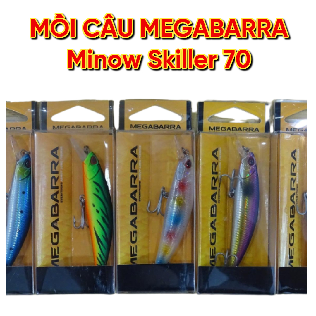 Mồi cá chẻm megabarra minow skiller 70
