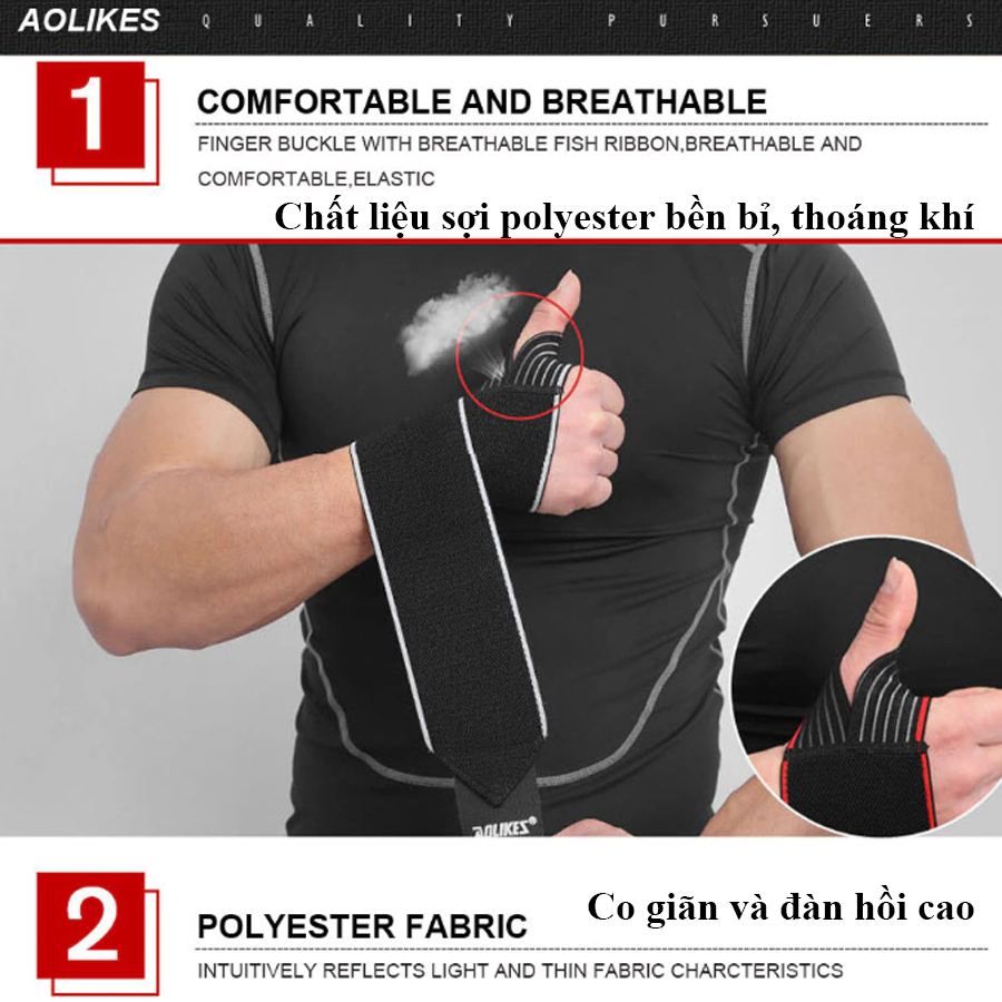 Đai cuốn cố định cố tay co giãn Aolikes 1540