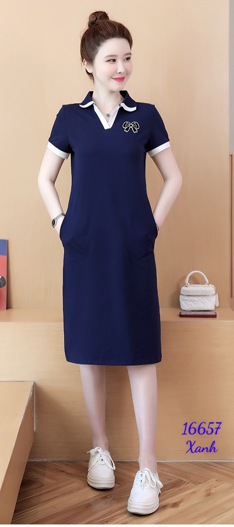 Đầm BIGSIZE Polo 1 Nơ 16657