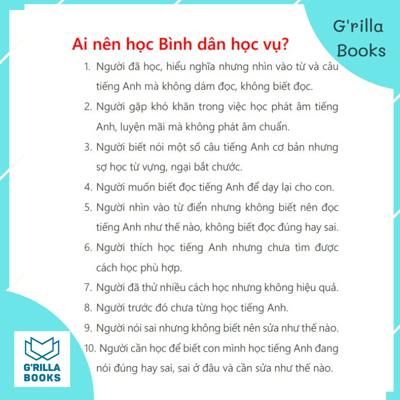 Sách tiếng Anh GRILLA - Bình dân học vụ tập 1 & 2