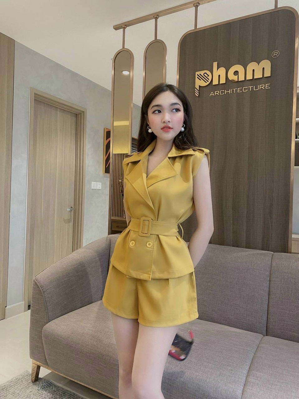 Sét bộ đùi cổ vest-QH #setbonu