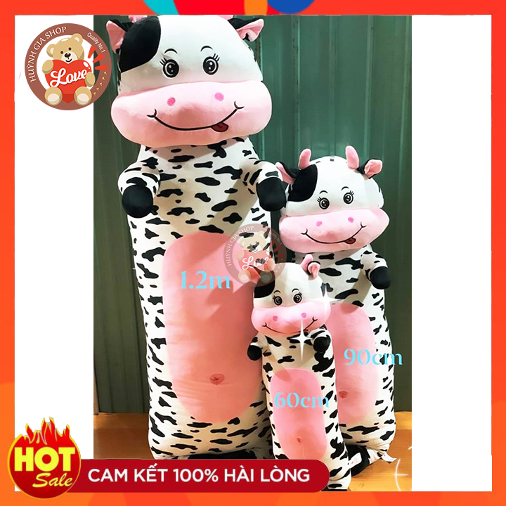 [XẢ KHO]Thú ôm - gối ôm bò sữa cao cấp - kích thước 90cm