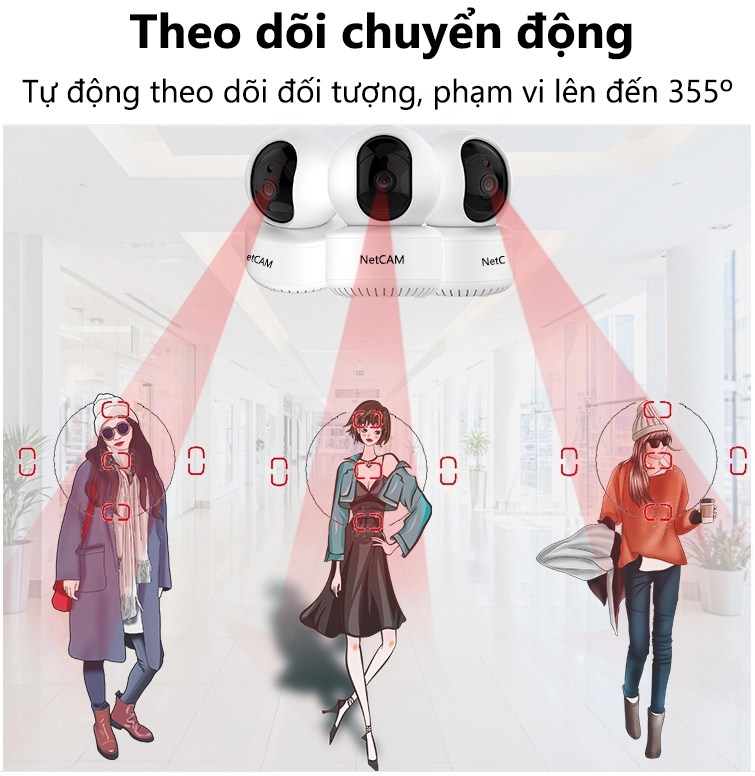 [HCM]Camera IP Wifi NetCAM NVB2.0 (2MP) - Hãng Phân Phối Chính Thức