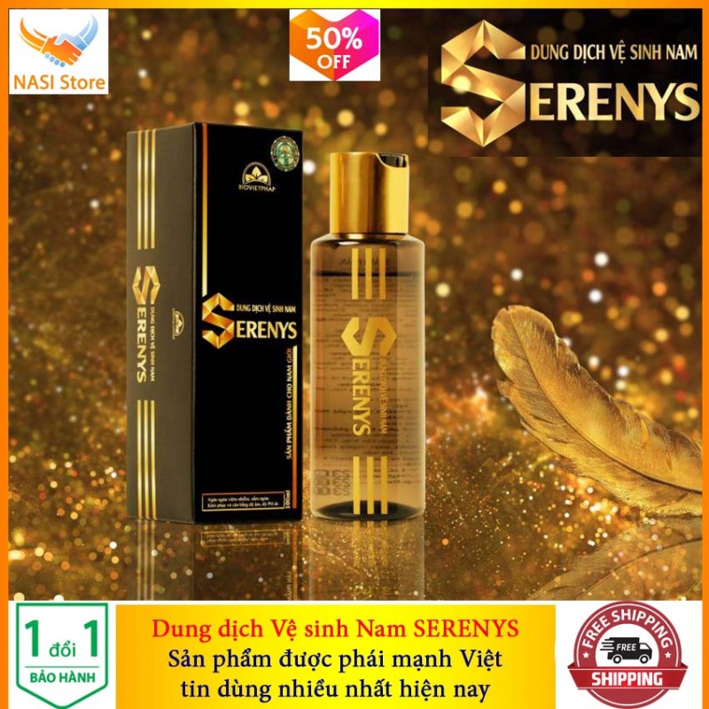 Dung Dịch Vệ Sinh Nam Serenys - Dung dịch vệ sinh dành cho nam giới, gel vệ sinh nam, dung dịch vệ sinh vùng kín nam giới, giúp khử mùi hôi, làm sạch da vùng kín, sản phẩm được phái mạnh Việt tin dùng nhất hiện nay - NASI Store giá rẻ