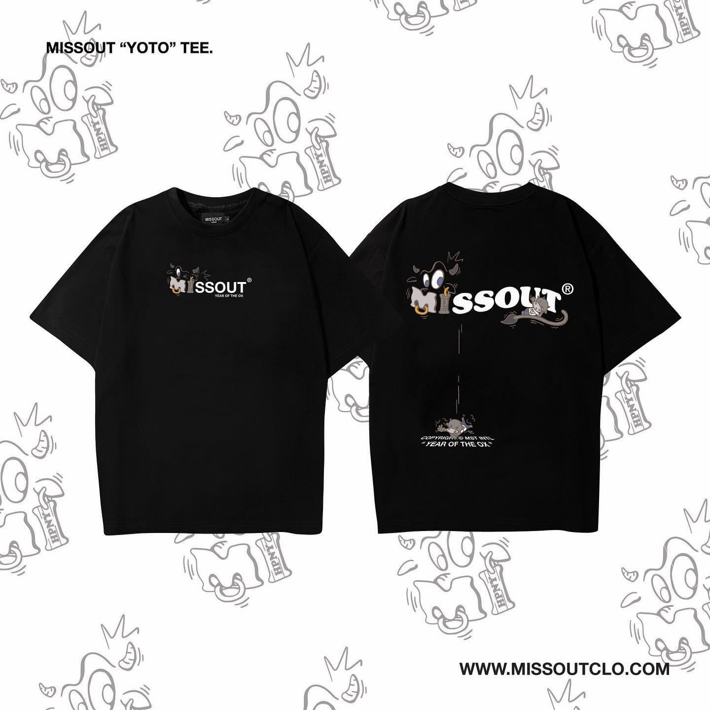 Áo thun tay lỡ form rộng Missout Yoto Bò Sữa phong cách unisex cho cả nam nữ vải cotton 100% co dãn 4 chiều có tem mạc đầy đủ hình in to và cực bền AL71 - Áo thun tay lỡ Unisex