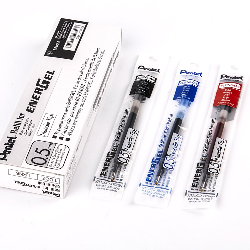 Ruột Bút Ký Pentel LRN5 nét 0.5mm - Mực xanh (Thay thế cho bút Pentel BLN55, BLN75)