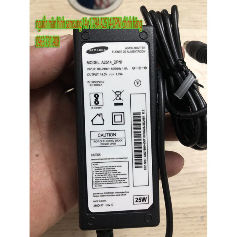 Bảng giá Adapter Nguồn Màn Hình Samsung 14V 1.79A Phong Vũ