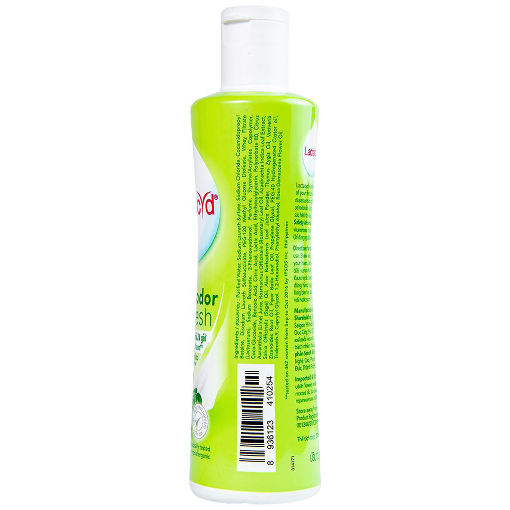 Dung dịch vệ sinh phụ nữ LACTACYD ODOR FRESH 250ML