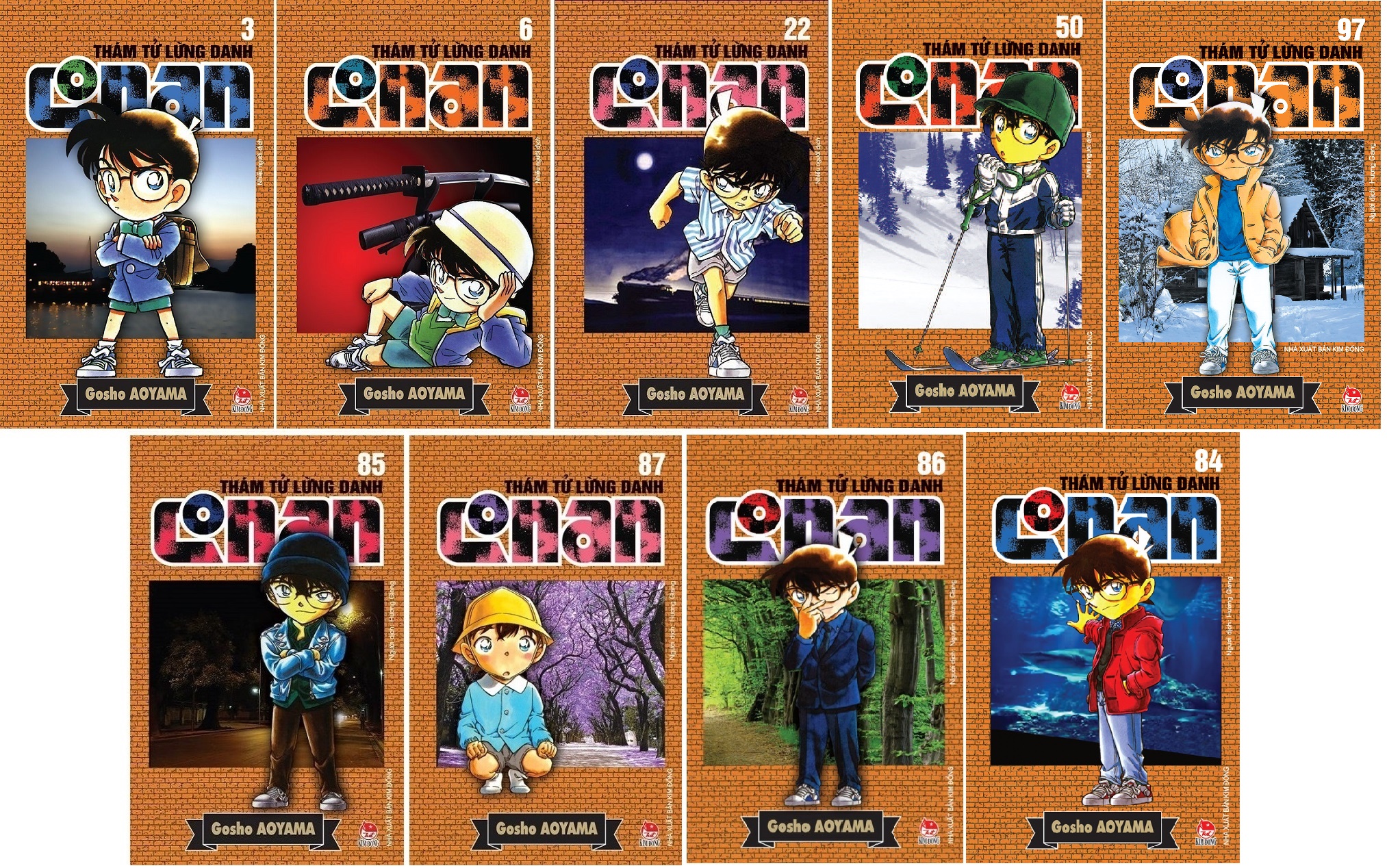 Sách - Combo Thám tử lừng danh Conan - 9 quyển (giao tập ngẫu nhiên) + bán kèm 1 bút viết