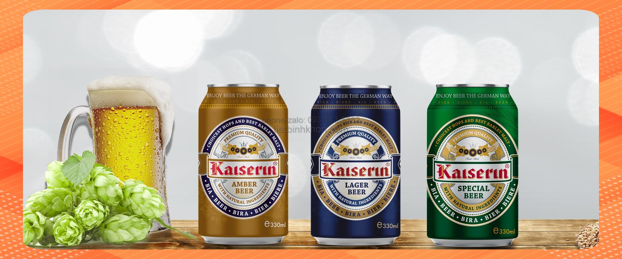 BIA KAISERIN LAGER thương hiệu ĐỨC (thùng 24 lon)